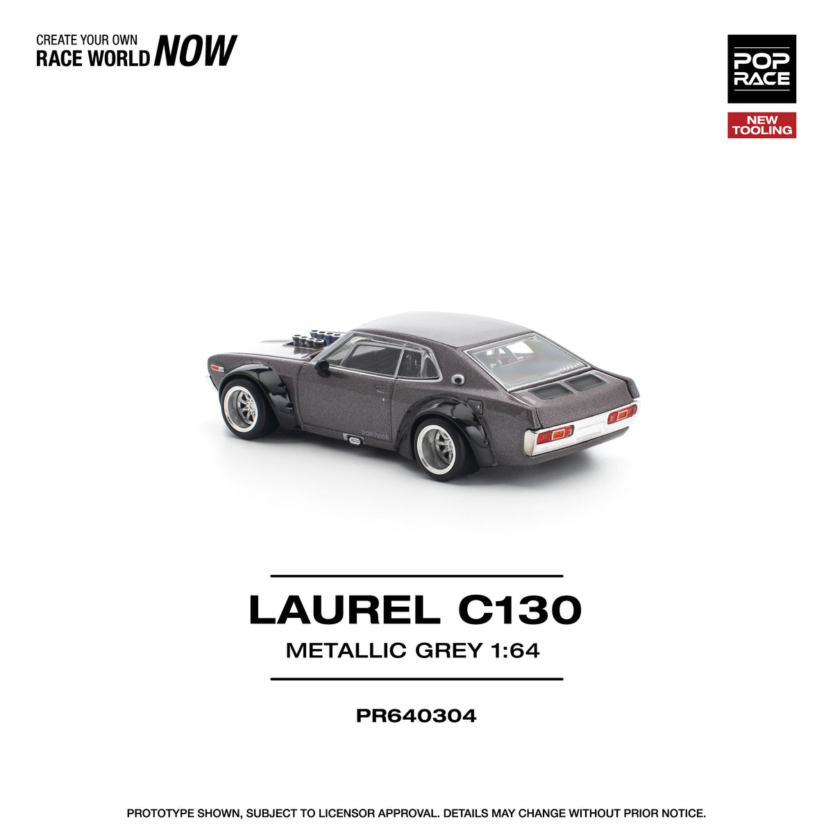 Pop Race - Nissan Laurel C130 (Metallic Grey)