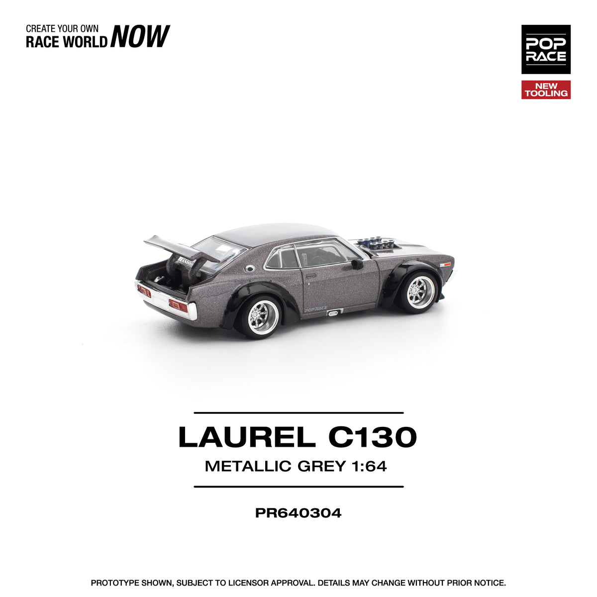 Pop Race - Nissan Laurel C130 (Metallic Grey)