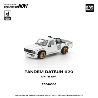 Pop Race - Pandem Datsun 620 'Rocket Bunny Racing' (White) - 1:64 Scale