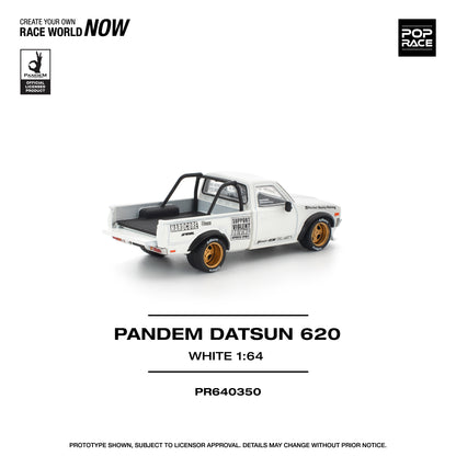Pop Race - Pandem Datsun 620 'Rocket Bunny Racing' (White) - 1:64 Scale