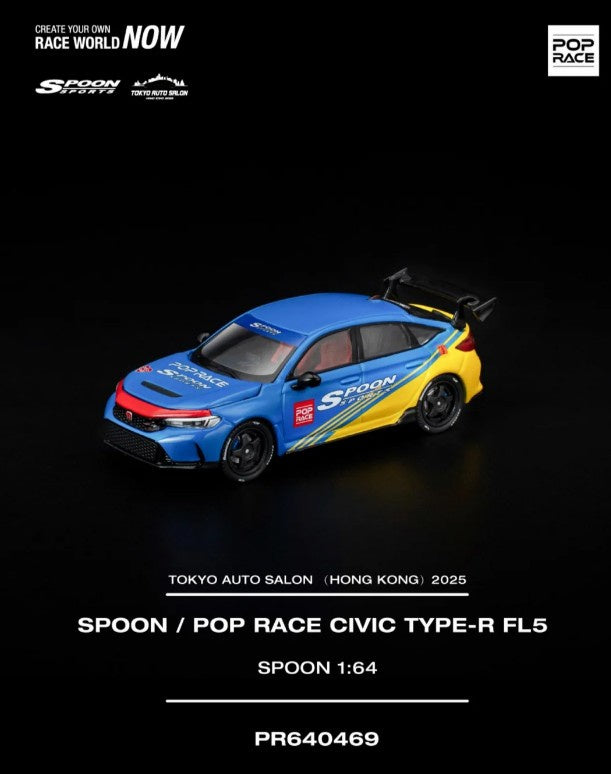 Pop Race - Honda Civic Type R (FL5) 'Spoon' - 1:64 Scale