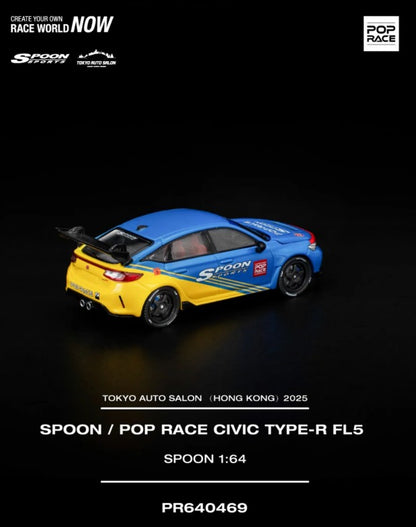 Pop Race - Honda Civic Type R (FL5) 'Spoon' - 1:64 Scale