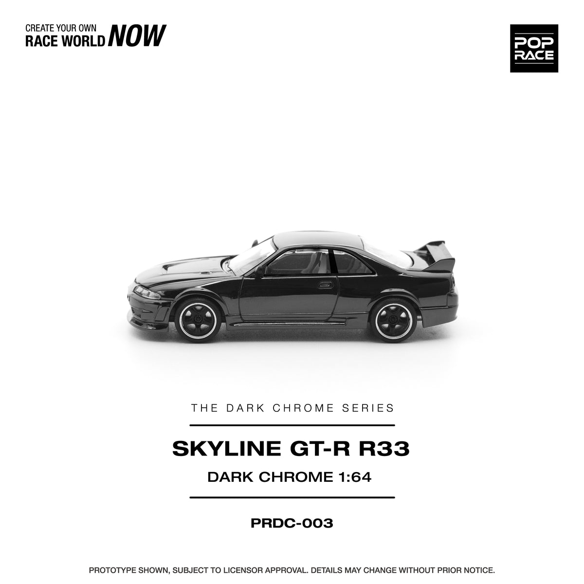 Pop Race - Nissan Skyline GT-R (R33) 'Dark Chrome Series' (Dark Chrome)