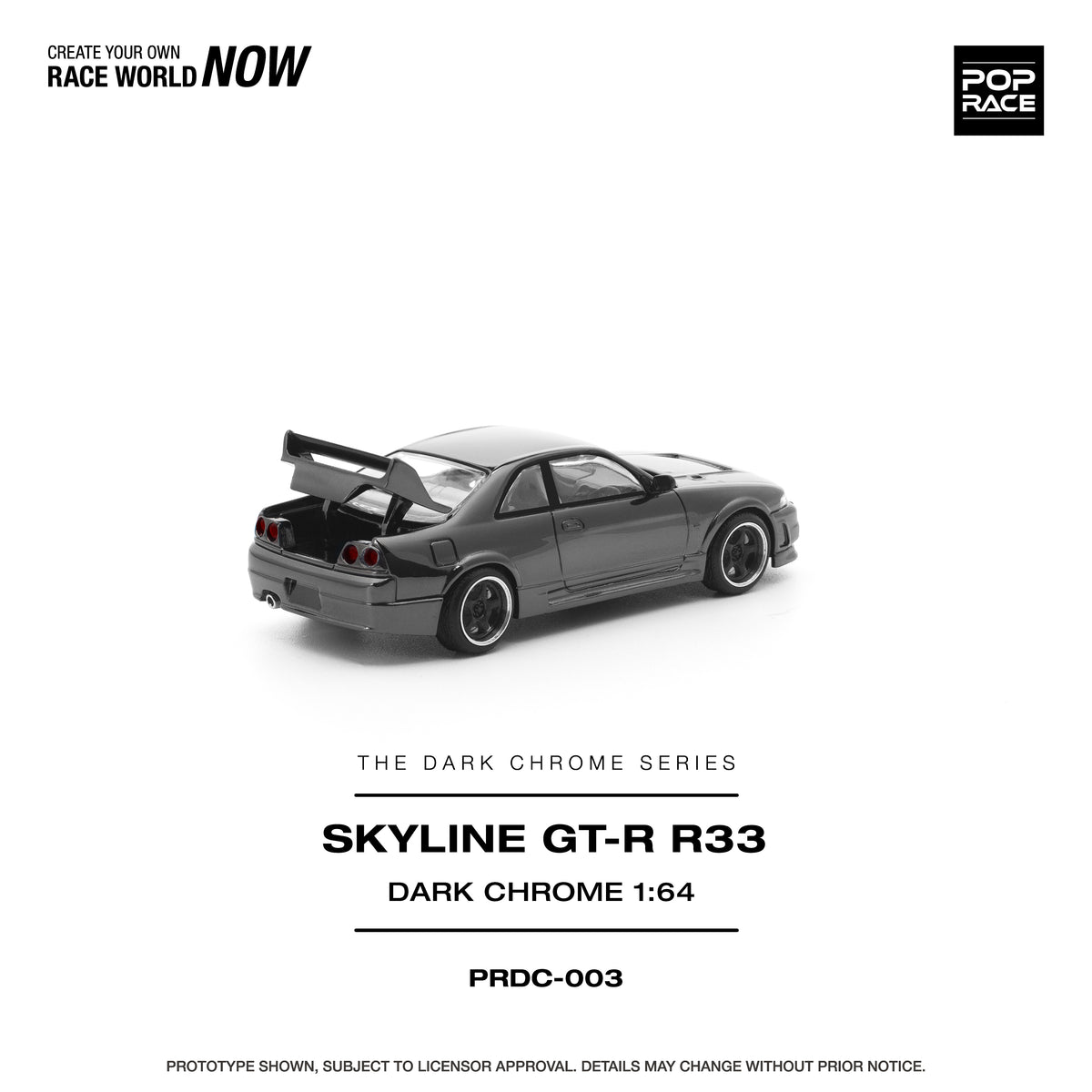 Pop Race - Nissan Skyline GT-R (R33) 'Dark Chrome Series' (Dark Chrome)