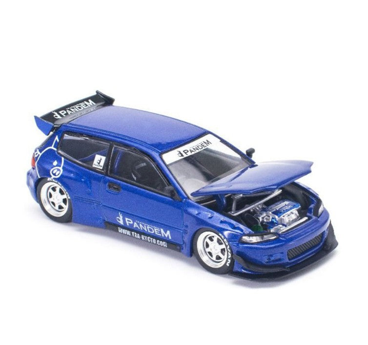 Pop Race - Honda Civic Pandem EG6 V1.5 (Metallic Blue) - 1:64 Scale