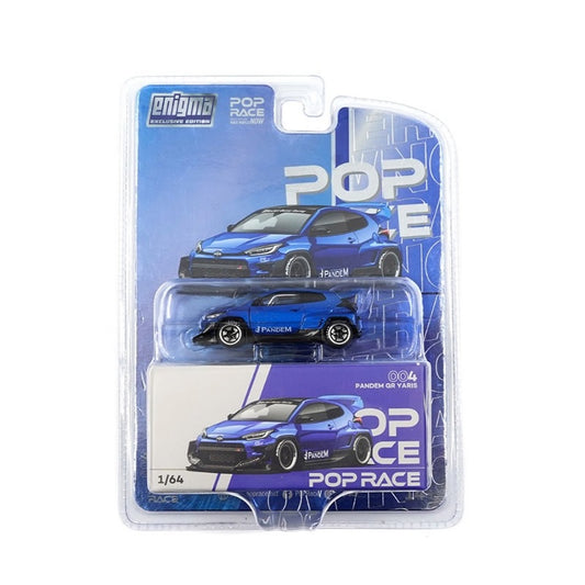 Pop Race - Toyota Yaris GR Pandem  (Metallic Blue) - 1:64 Scale