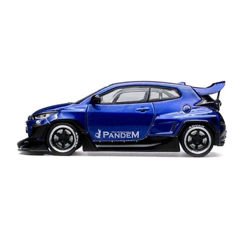 Pop Race - Toyota Yaris GR Pandem 'Enigma' (Metallic Blue) - 1:64 Scale