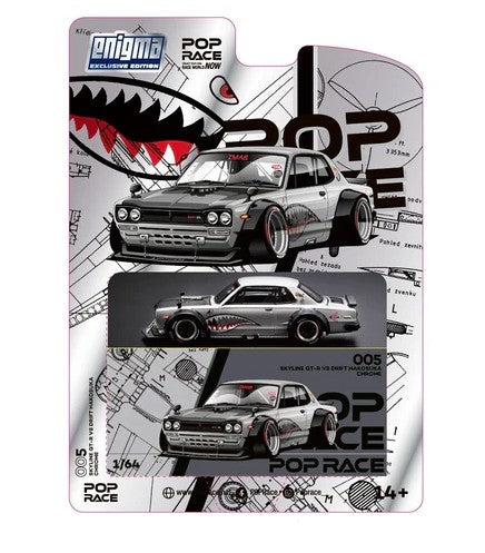 Pop Race - Nissan Skyline GT-R V8 Drift Hakosuka 'Enigma' - Metallic Silver