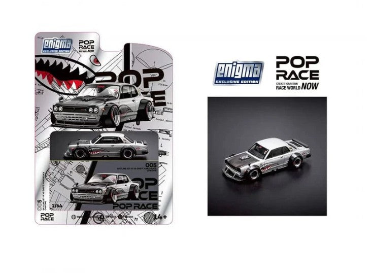 Pop Race - Nissan Skyline GT-R V8 Drift Hakosuka 'Enigma' - Metallic Silver