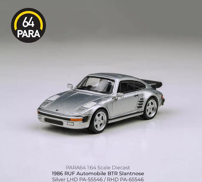 Para64 - Porsche 1986 RUF BTR (Slantnose) Silver - 1:64 Scale