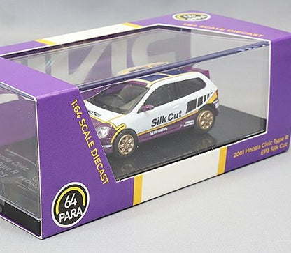 Para64 - Honda 2001 Civic Type R EP3 'Silk Cut' - 1:64 Scale