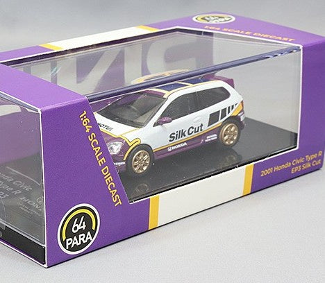 Para64 - Honda 2001 Civic Type R EP3 'Silk Cut' - 1:64 Scale