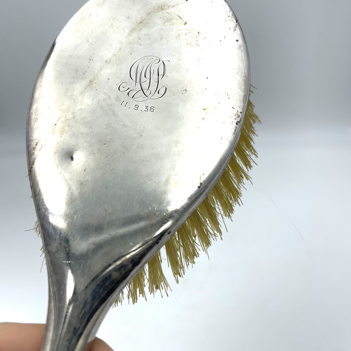 Sterling Silver Hardy Brother's Engraved Brush - 24cm