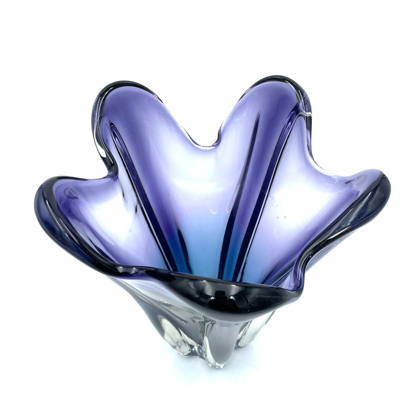 Large Purple Art Glass Vase - 25cm