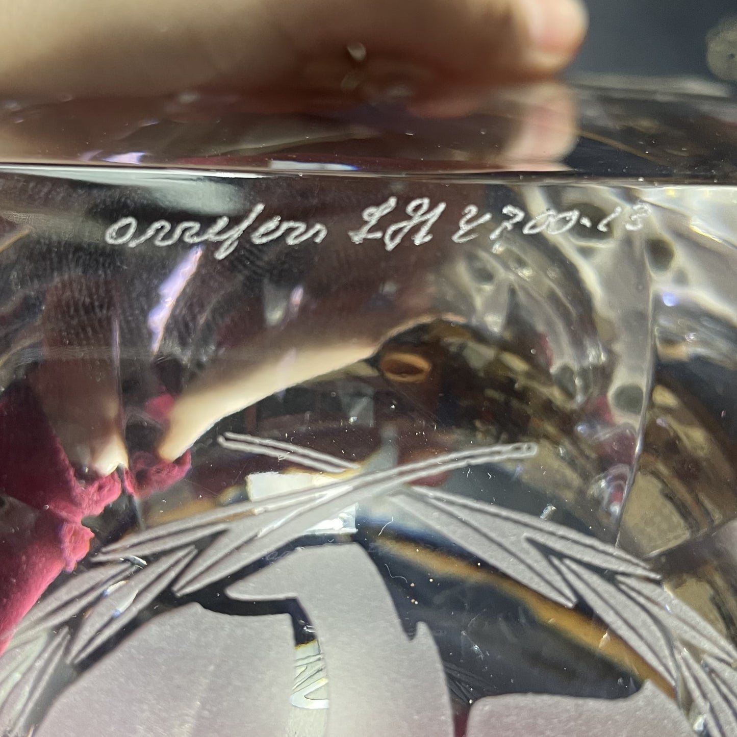 Orrefors Crystal & Sterling Silver Bowl for Holden 1998 Statement Anniversary Edition Car - 21cm