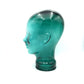 Teal Blue Glass Mannequin Head - 29cm