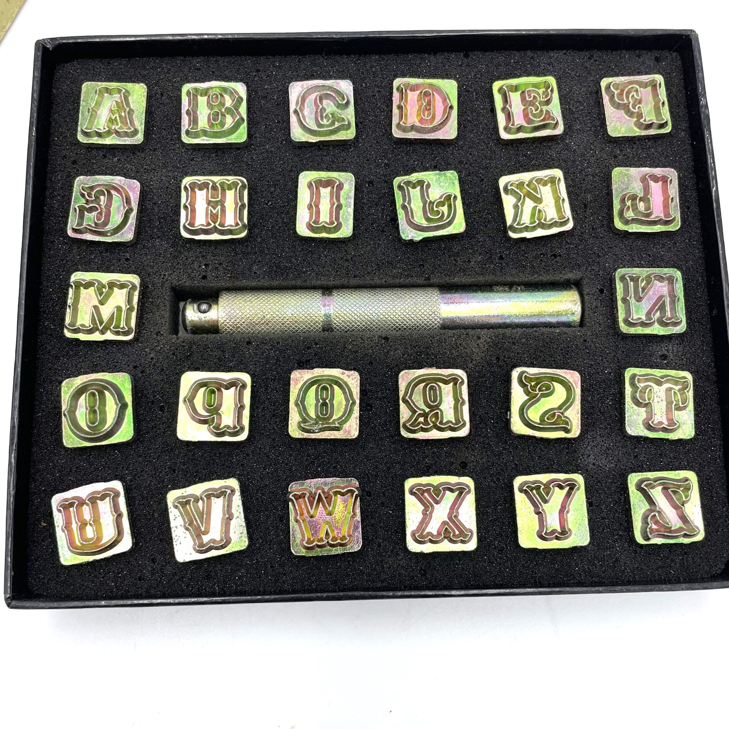 Ivan Leathercraft Vintage Uppercase Alphabet Stamp Set