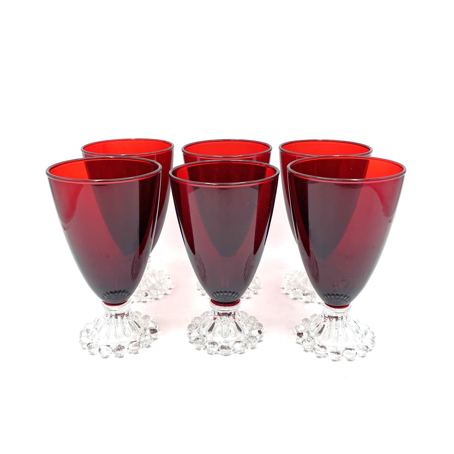 Six Ruby Handmade Flutes - 14cm