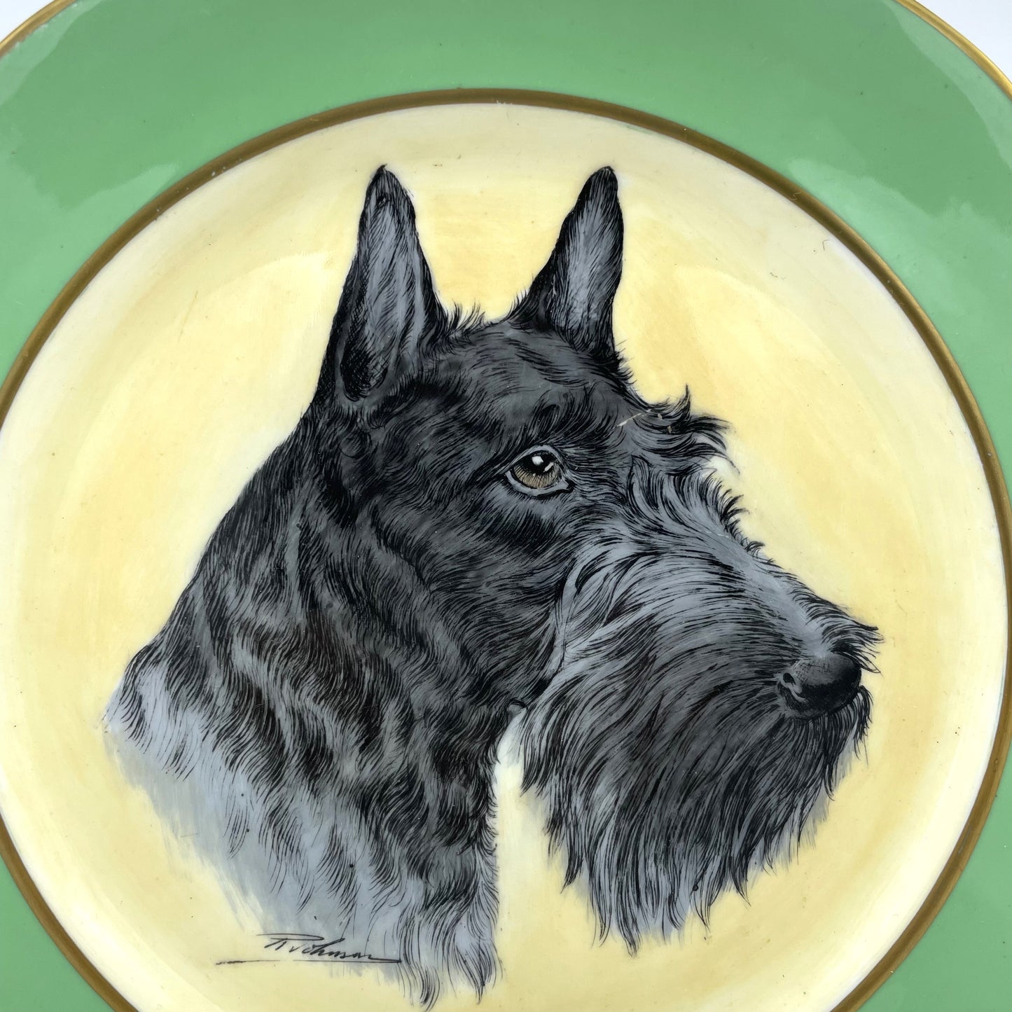 Paragon England Handpainted Scottish Terrier Plate - 27cm