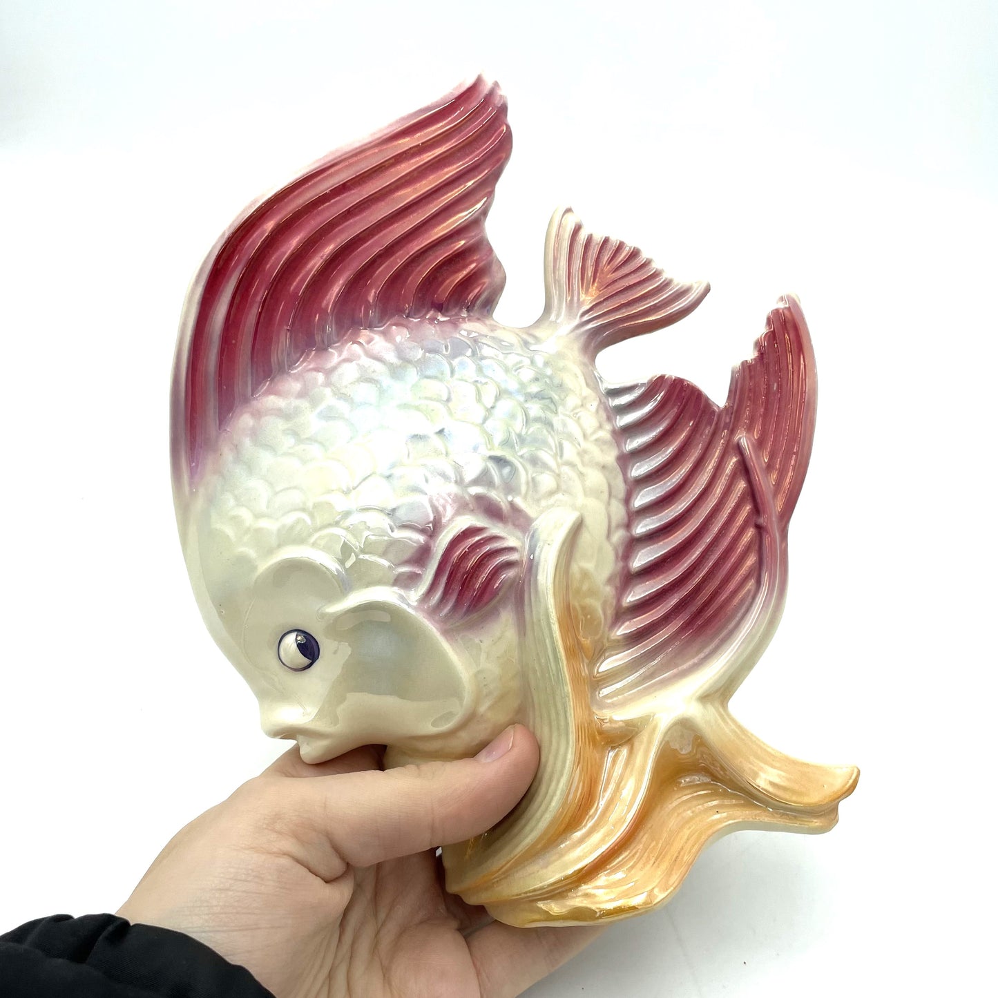 Lustre Ware Fish Wall Vase - 21cm