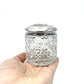 Antique 1905 Edwardian Cherubs Hallmarked Sterling Silver Glass Jar - 8cm