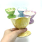 Set of 4 Maling Lustre Ware Harlequin Sundae Dishes - 9cm