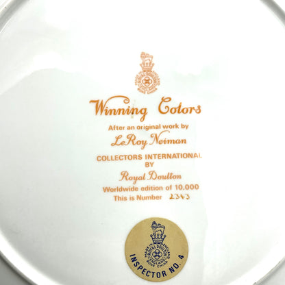 Royal Doulton Collectors International LeRoy Neiman 'Winning Colors' Plate - 27cm