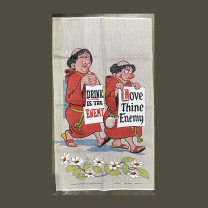 Vintage Drink is the Enemy Tea Towel