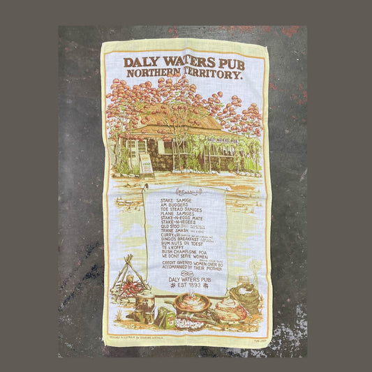 Vintage Daly Waters Pub NT Tea Towel