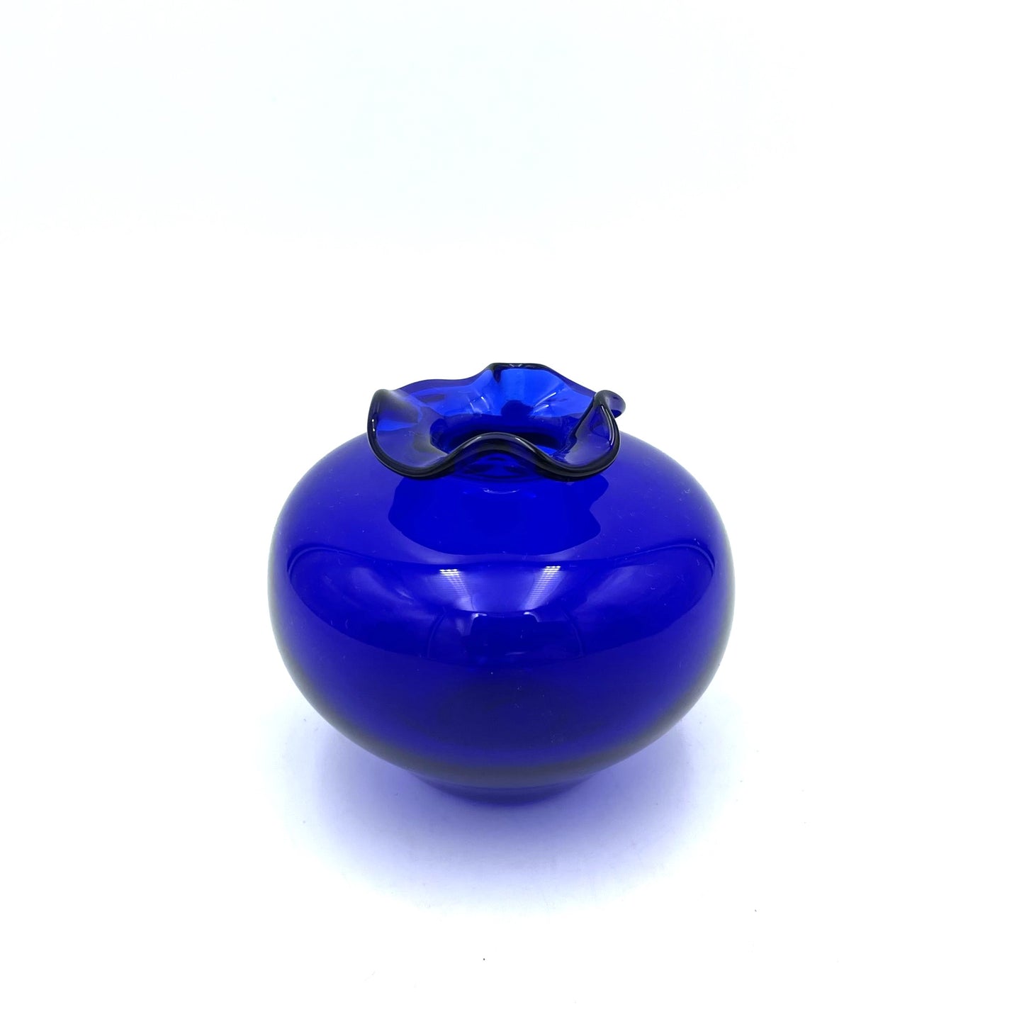 Blue Stephen Morris Art Glass Vase - 8cm