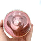 Round Pink Studio Art Glass Bubbled Vase - 9cm