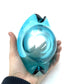 Blue Studio Art Glass Ashtray - 15cm