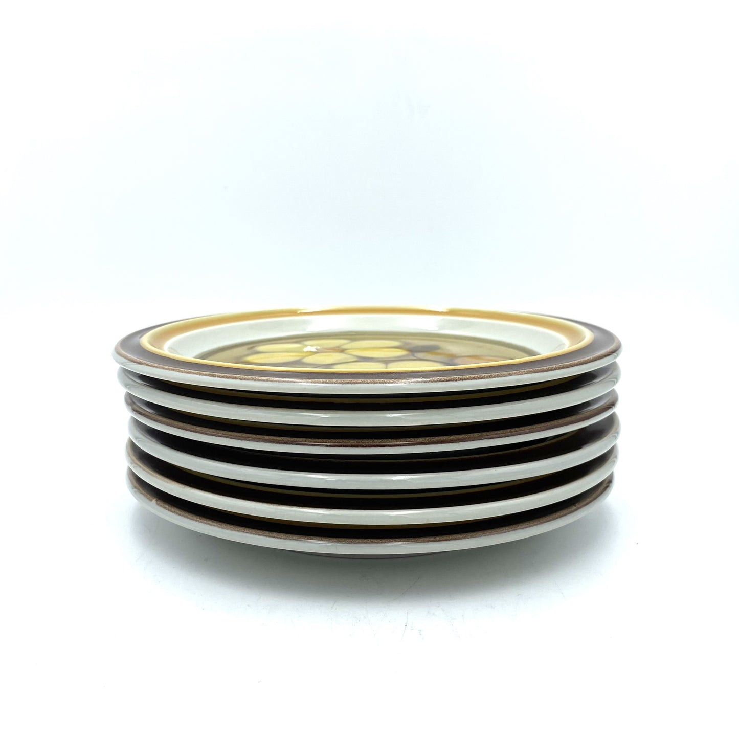 Six Electra by Casual Ceram Japan Stoneware Side Plates - 19cm
