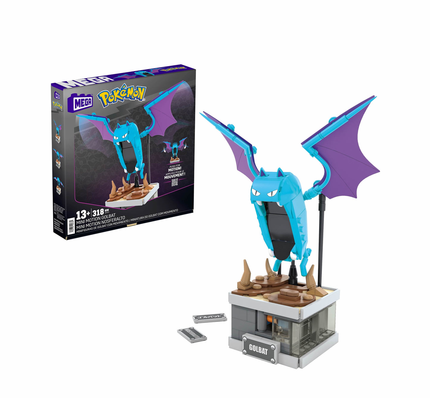 Mega Bloks - Pokemon 'Mini Motion Golbat' - 318 Pieces