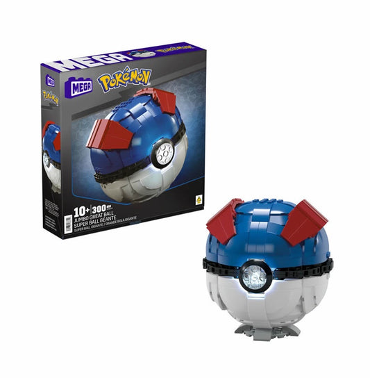 Mega Bloks - Pokemon 'Jumbo Great Ball' with Light - 300 Pieces
