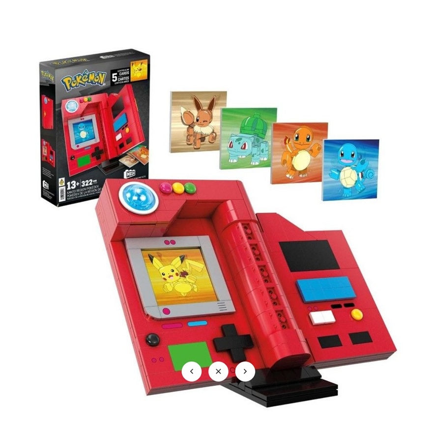 Mega Bloks - Pokemon 'Kanto Region Pokedex' with Cards - 322 Pieces