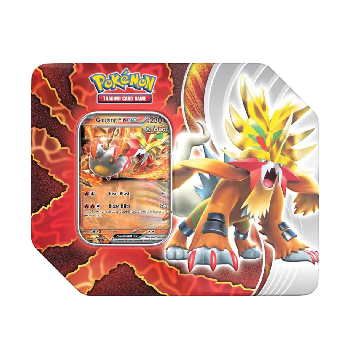 Pokemon TCG - Paradox Destinies Tin - Gouging Fire