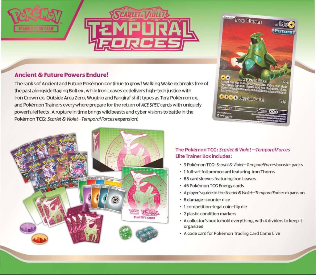 Pokemon TCG: Scarlet & Violet - Temporal Forces ETB 'Iron Leaves ex'