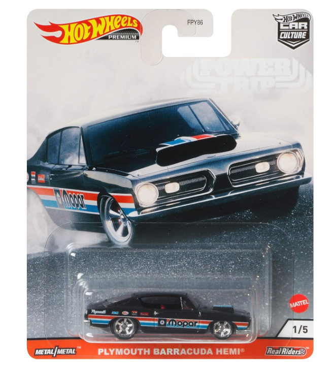 Hot Wheels Premium - Car Culture - Power Trip - Plymouth Barracuda Hemi