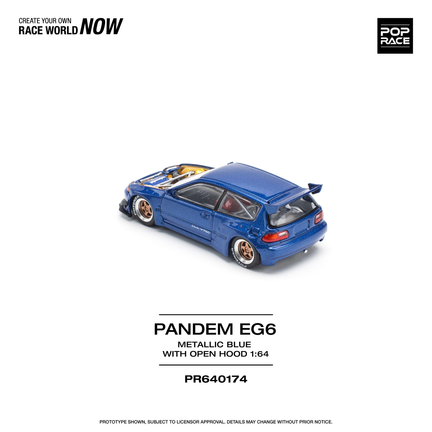 Pop Race - Honda Civic Pandem EG6 (Metallic Blue)