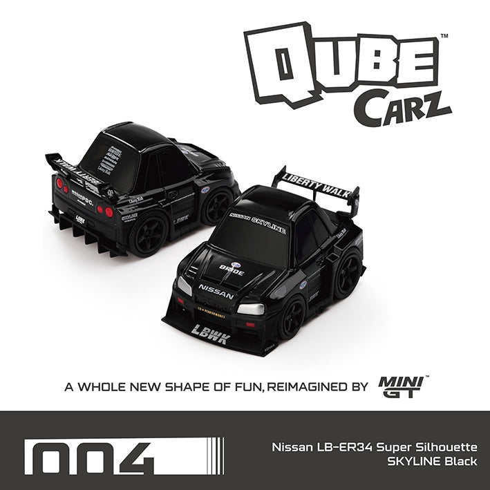 MiniGT - Qube Carz - Nissan LB-ER34 Super Silhouette SKYLINE Black