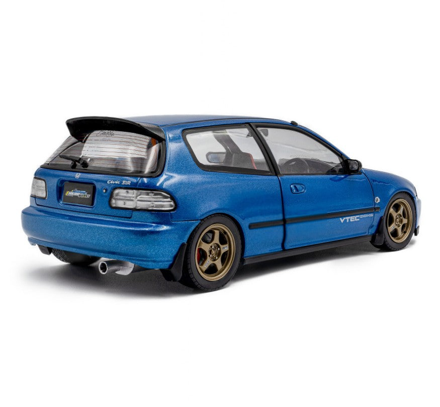 Solido - 1991 Honda Civic (EG6) 'Solido Works' (Cobalt Blue Pearl) - 1:18 Scale