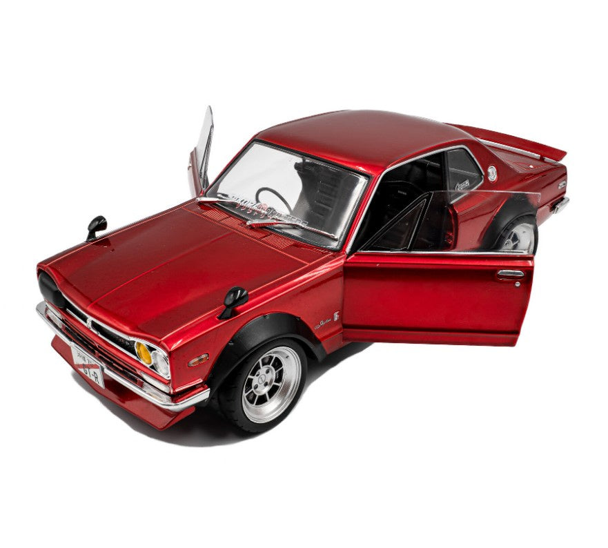 Solido - 1970 Nissan Skyline (C10) Hakosuka (Metallic Red) - 1:18  Scale