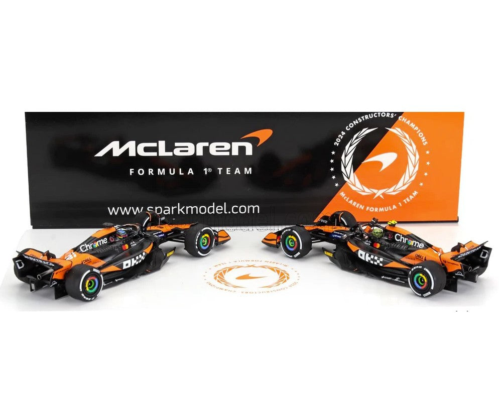 Spark - McLaren 2024 F1 Formula 1 Team MCL38 Constructors Champion - 2 Car Set