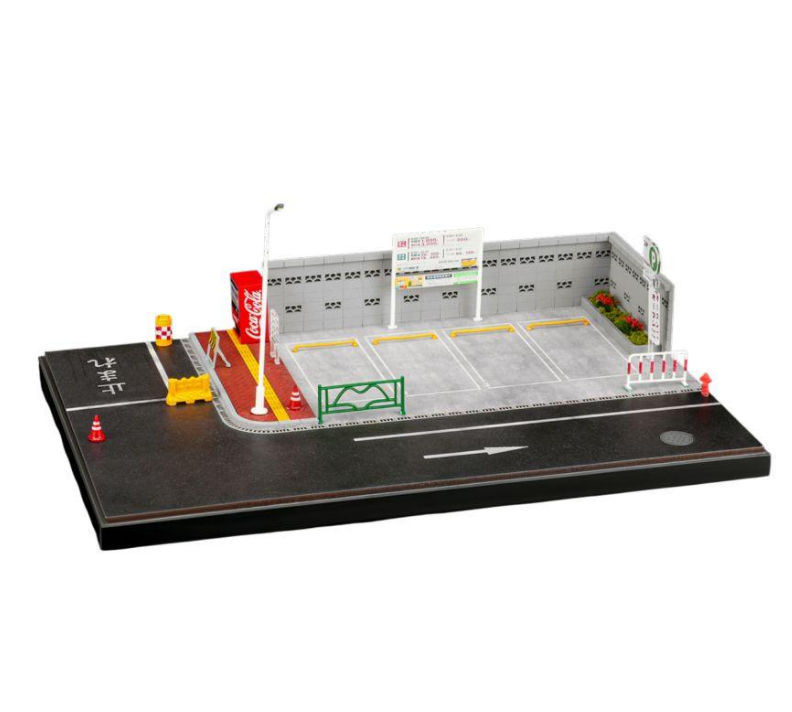 Diorama - Japanese Style Parking Lot Scene (Large) - 1:64 Scale