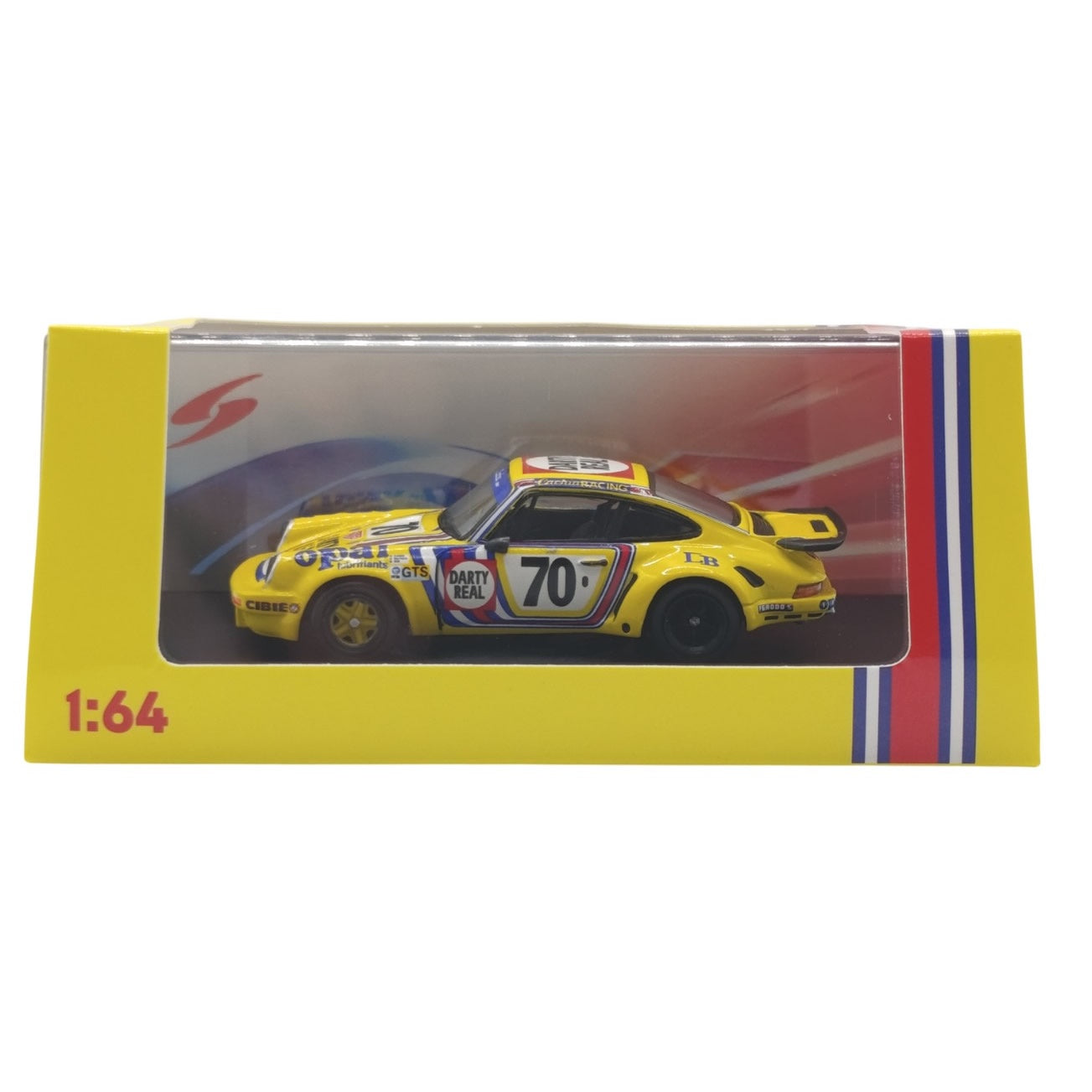 Spark - 1974 Porsche 911 Carrera RSR 3.0 #70 - 24h Le Mans (Yellow) - 1:64 Scale