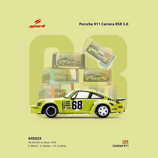 Spark - Porsche 911 Carrera RSR 1975 Le Mans 24H #68 (Yellow)