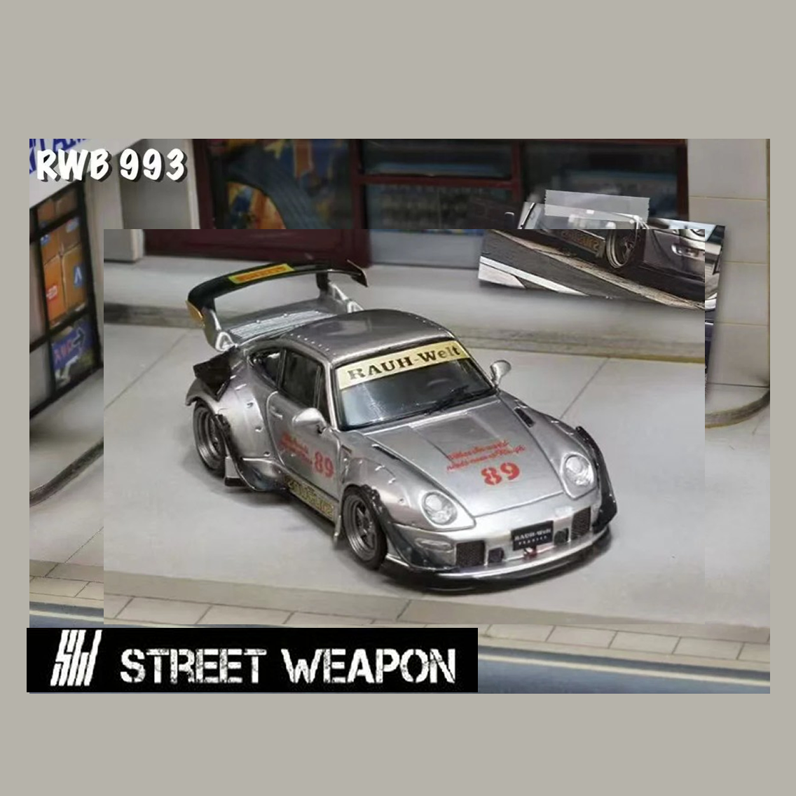 Street Warrior - Porsche RWB 993 'Zamac' (Low Tail) - Silver