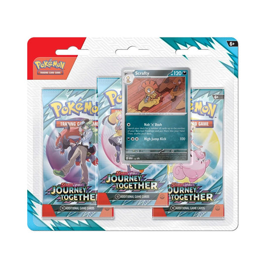 Pokemon TCG - Scarlet & Violet: Journey Together 3 Pack Blister - Scrafty
