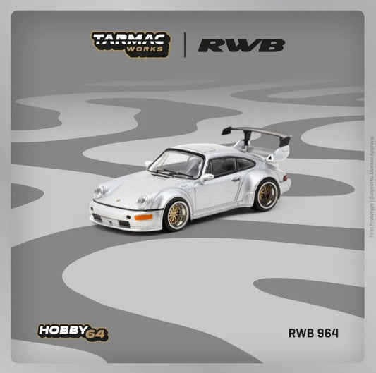 Tarmac Works - Porsche RWB 964 (Silver) - 1:64 Scale